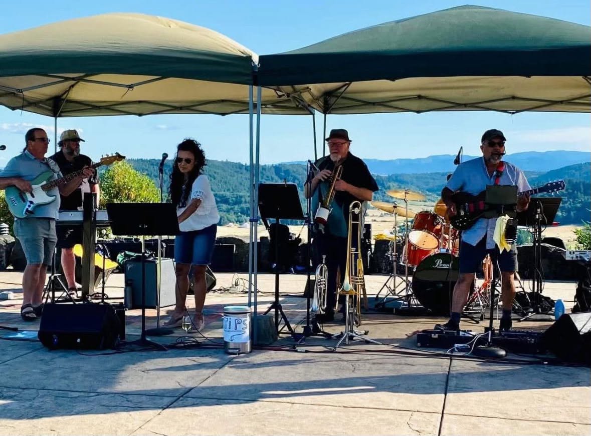 Band performing live